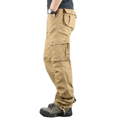 Pantalones de carga tácticos para hombre, monos de algodón, pantalones de trabajo para exteriores, ropa de hombre de talla grande, pantalones de senderismo de camuflaje 