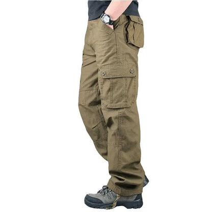 Pantalones de carga tácticos para hombre, monos de algodón, pantalones de trabajo para exteriores, ropa de hombre de talla grande, pantalones de senderismo de camuflaje 