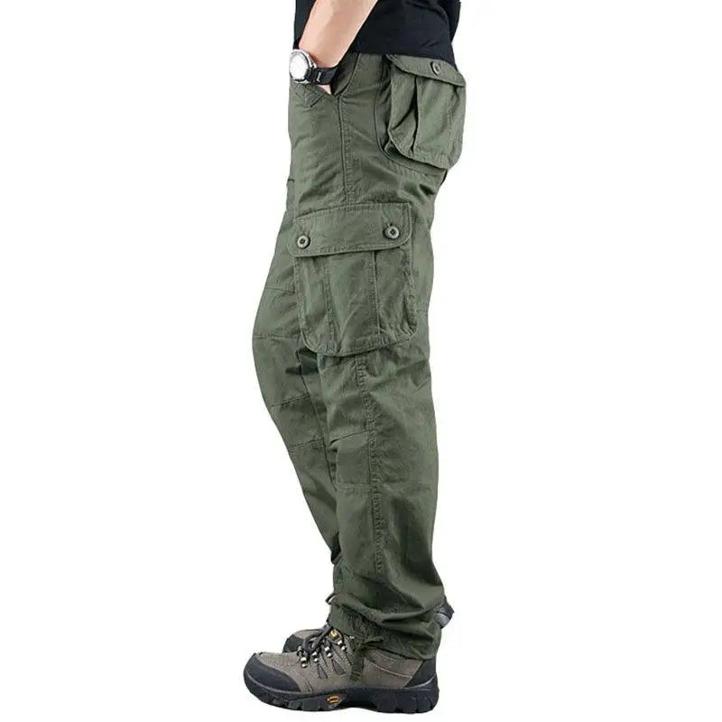 Pantalones de carga tácticos para hombre, monos de algodón, pantalones de trabajo para exteriores, ropa de hombre de talla grande, pantalones de senderismo de camuflaje 