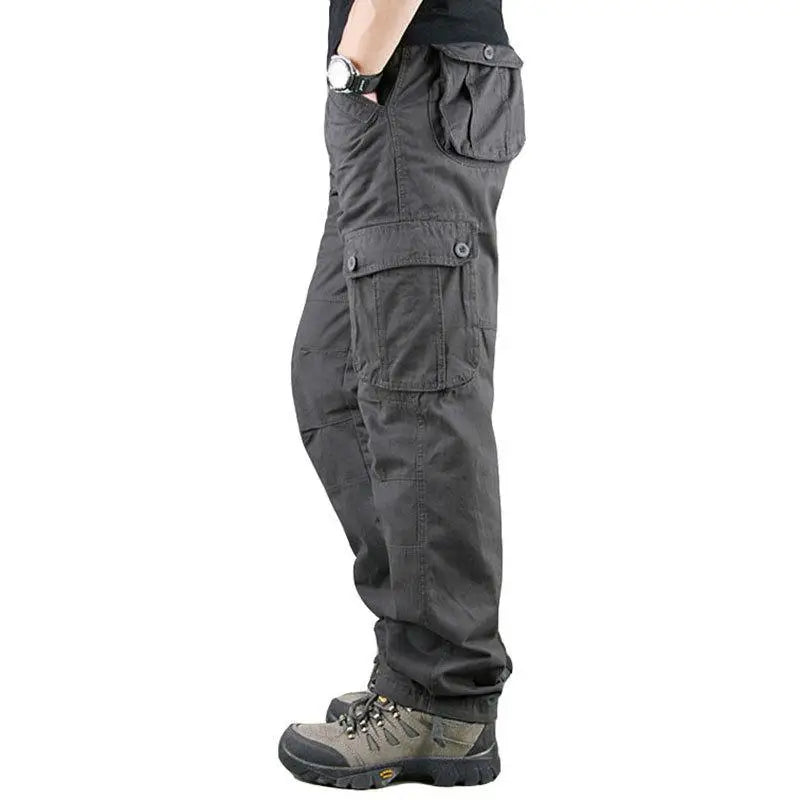 Pantalones de carga tácticos para hombre, monos de algodón, pantalones de trabajo para exteriores, ropa de hombre de talla grande, pantalones de senderismo de camuflaje 