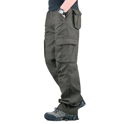 Pantalones de carga tácticos para hombre, monos de algodón, pantalones de trabajo para exteriores, ropa de hombre de talla grande, pantalones de senderismo de camuflaje 