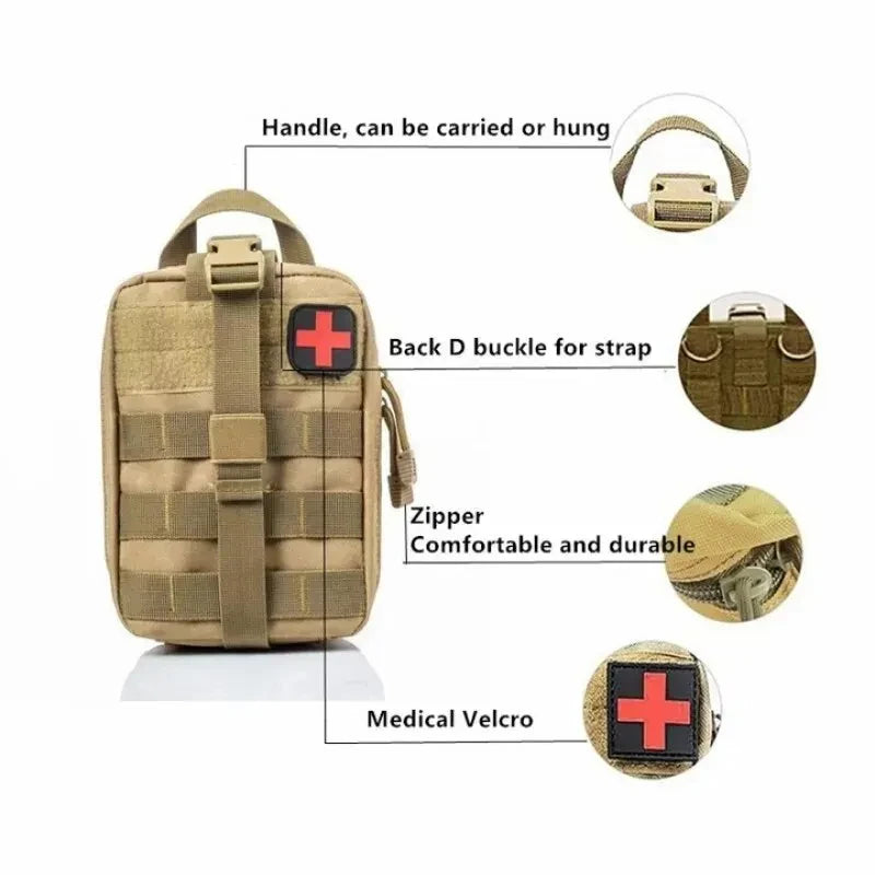 Tactical First Aid Kits Medical Bag Emergency Outdoor Hunting Car Camping Molle Survival Tool EDC Pouch Organizer Leedoar