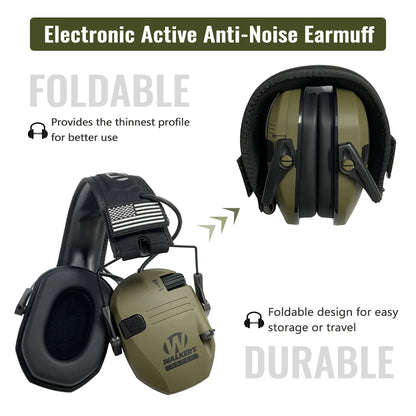 Tactical Headset Hearing Ear Protection 23dB Electronic Earmuffs Shooting Ear Protectors Hunting Noise Reduction Soundproof Leedoar