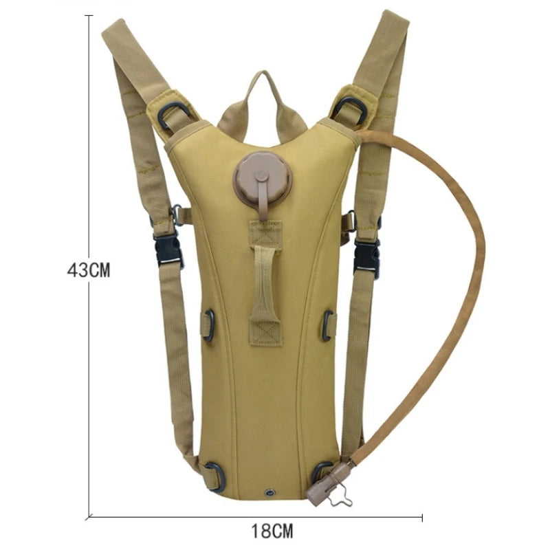 Mochila de hidratação tática, bolsa de água de nylon à prova d'água com bexiga para caminhadas, ciclismo, escalada, caça, mochila 