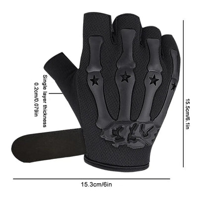 Tactical Riding Fingerless Gloves Non-slip Half Finger Gloves for Motorcycle Cycling Climbing Hiking Hunting Outdoor Sports Leedoar