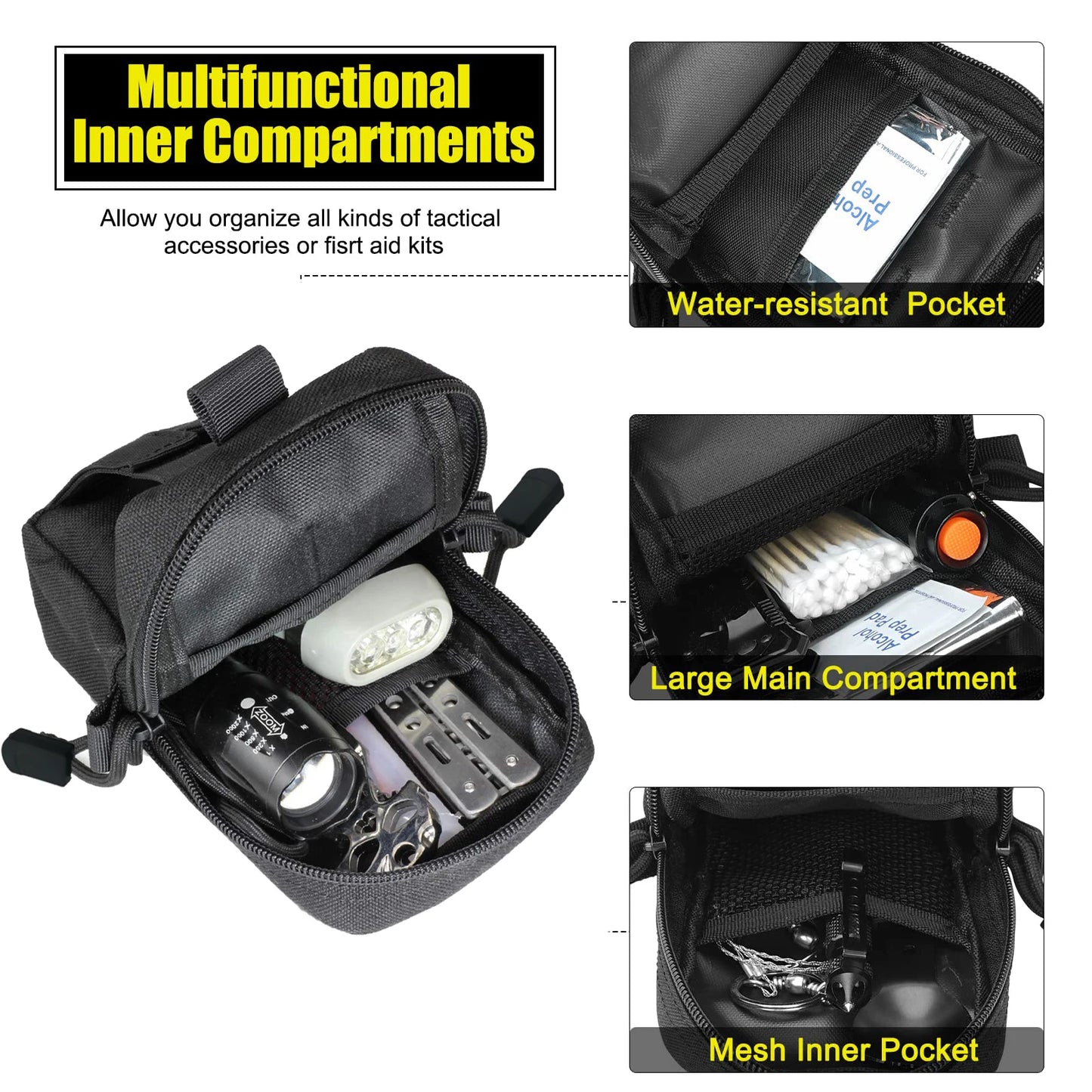 Tactical Molle Bag Military Hip Bag Outdoor Men edc Tool Bag Utility Gadget Organizer Vest Pack Wallet Cell Phone Case