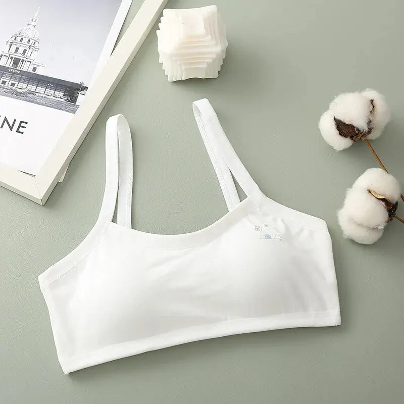 Teen Seamless Bra Full Cup Cotton Underwear Sleep Bra Teen Underwear Teen Training Bra Sports Running Breathable Bra Leedoar