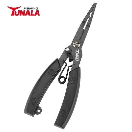 Teflons Coating Stainless Steel Fishing Pliers Saltwater Split Ring Pliers Fish Hook Remover Useful for Fishing