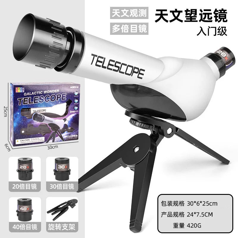 Telescope, High-Definition Astronomical Magnifying Glass, Student Experimental Teaching Aids, Puzzle Science Toys Leedoar