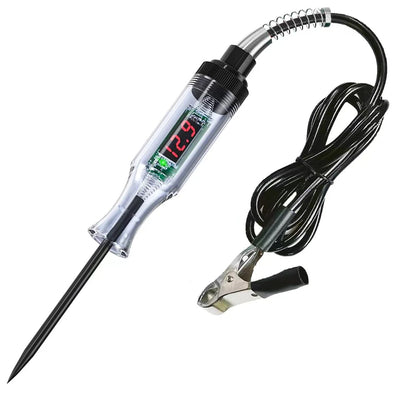 Test Light Automotive Circuit Tester 3-48V DC Digital LCD Display Prolong Spring Cable for Sedan,SUV,RV,Truck,Lawn Mower Leedoar