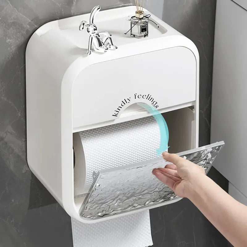 Texture Appearance of Toilet Wall Mounted Tissue Box Leedoar