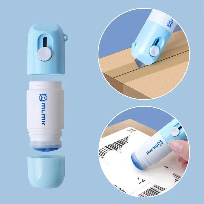 Thermal Paper Easer Mail Opener 2 in 1 Correction Fluid with Knife Anti Peep Identity Information Privacy Protector Eraser Leedoar