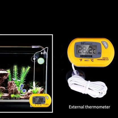 Thermometer Fish Tank Aquarium Electronic Digital Reptile Turtle Diving Pet Box Suction Cup Waterproof Electronic Thermometer