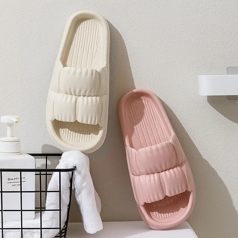 Thick Sole Flat Bottom Bathroom Home Slippers Fashion Soft Sole EVA Indoor Women Sandals Summer Non Slip Slippers TG22 Leedoar