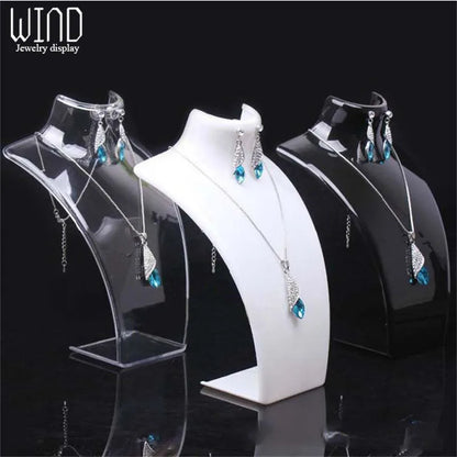 Three Colors 20*13.5*7.5CM Mannequin Necklace Jewelry Pendant Display Stand Holder Show Decorate Jewelry Display Shelf Leedoar