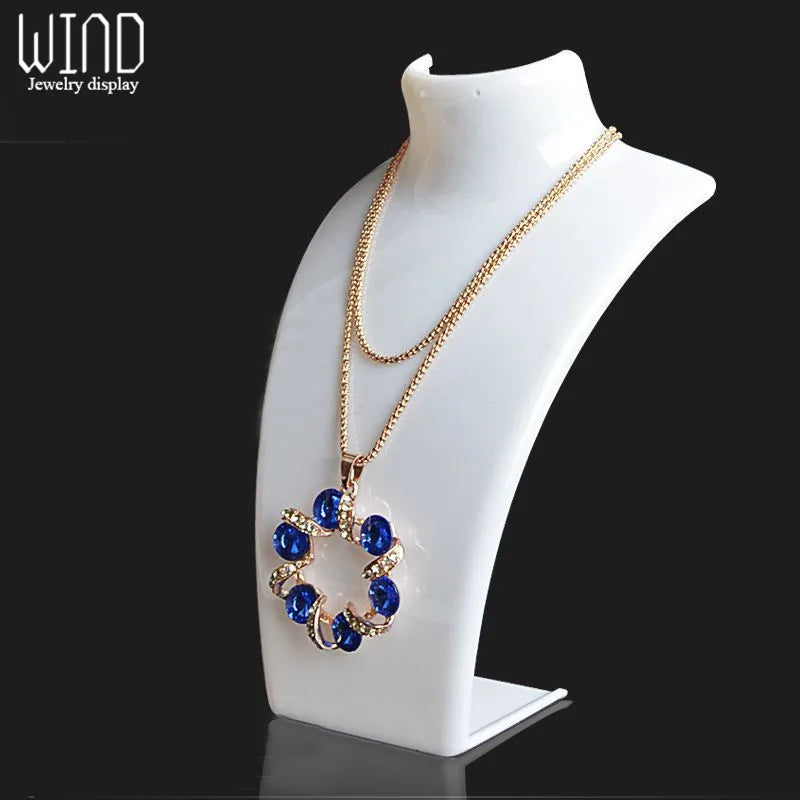 Three Colors 20*13.5*7.5CM Mannequin Necklace Jewelry Pendant Display Stand Holder Show Decorate Jewelry Display Shelf Leedoar