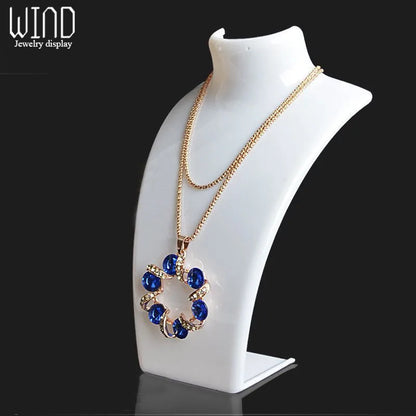 Three Colors 20*13.5*7.5CM Mannequin Necklace Jewelry Pendant Display Stand Holder Show Decorate Jewelry Display Shelf Leedoar