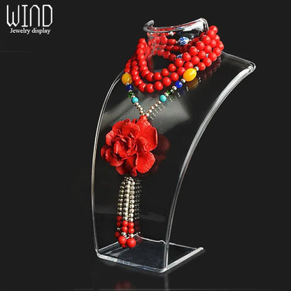 Three Colors 20*13.5*7.5CM Mannequin Necklace Jewelry Pendant Display Stand Holder Show Decorate Jewelry Display Shelf Leedoar