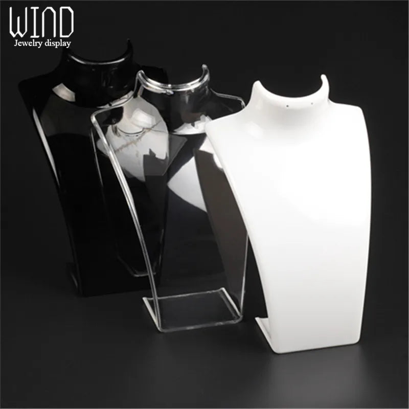 Three Colors 20*13.5*7.5CM Mannequin Necklace Jewelry Pendant Display Stand Holder Show Decorate Jewelry Display Shelf Leedoar