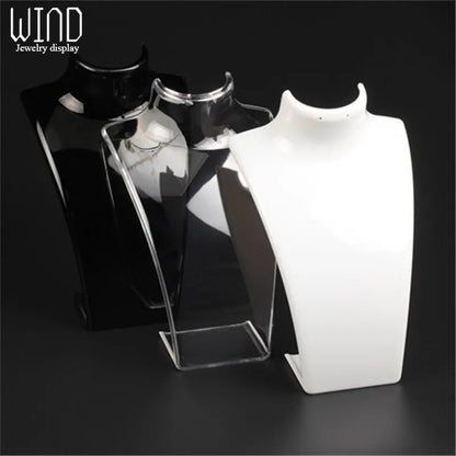 Three Colors 20*13.5*7.5CM Mannequin Necklace Jewelry Pendant Display Stand Holder Show Decorate Jewelry Display Shelf Leedoar
