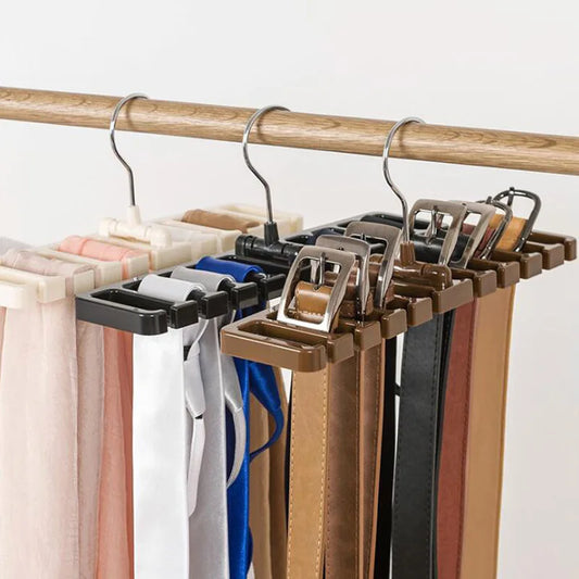 Tie Belt Hanger Wardrobe Belt Rotating Organizer Rack Multifuctional Scarf Hanger Home Closet Storage Holder Accessories Leedoar