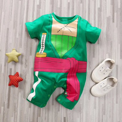 Toddler Anime Cosplay Dragon DBZ Costume Baby Boy Girl Romper Kid Demon Slayer Baby Clothes Newborn Onesie Jumpsuit 0-18 Months Leedoar