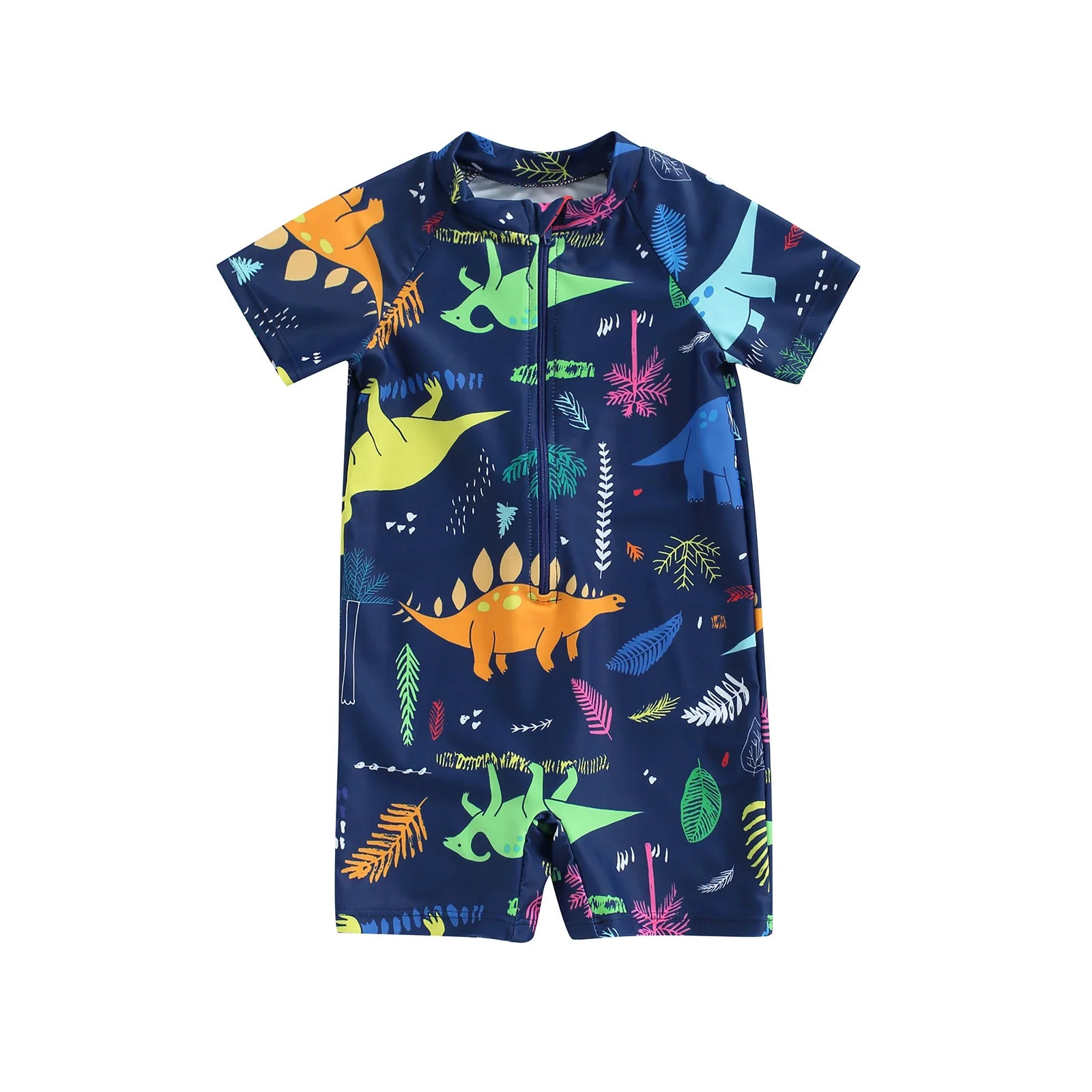 Toddler Baby Boys Swimsuit Short Sleeve Bathing Suit Rash Guard Kid Swimwear Beach Wear Leedoar