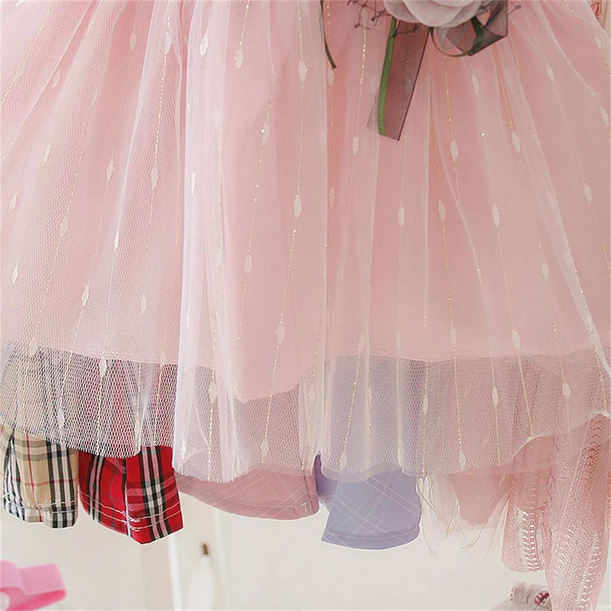 Toddler Girl Tutu Dress Summer Fashion Short Sleeve Princess Dress Cute Flower Girl Wedding Dress Leedoar