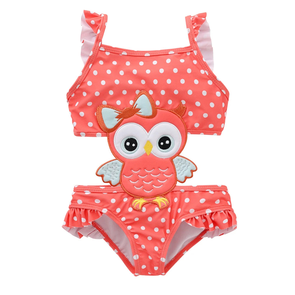 Toddler Infant Baby Girls Swimwear Watermelon Swimsuit Swimming Beach Bathing Bikini Cute Summer One-Piece Swimming Baby Overall Leedoar