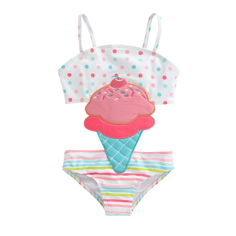 Toddler Infant Baby Girls Swimwear Watermelon Swimsuit Swimming Beach Bathing Bikini Cute Summer One-Piece Swimming Baby Overall Leedoar