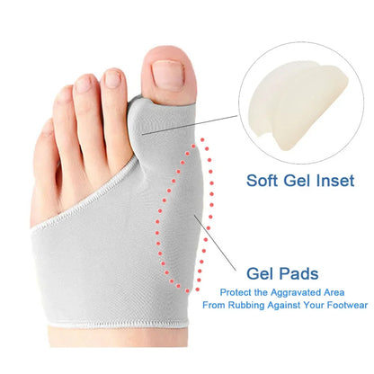 Toe Separator Hallux Valgus Bunion Corrector Orthotics Feet Bone Thumb Adjuster Correction Pedicure Sock Straightener Leedoar