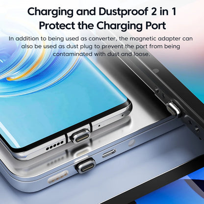 Toocki USB3.0 USB C to Type C Magnetic OTG Adapter PD 100W Fast Charging 5Gbps Data OTG Converter for Macbook iPhone 15 Leedoar