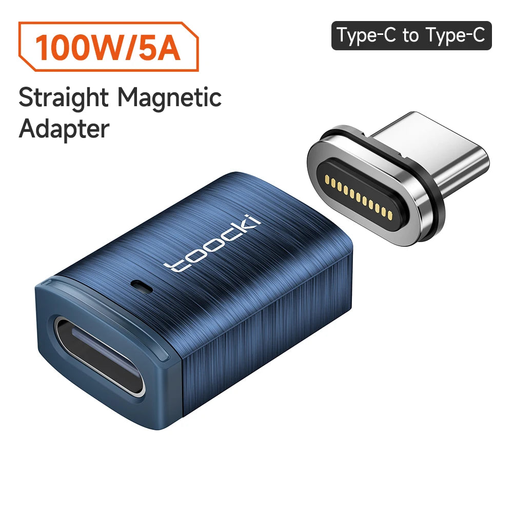 Toocki USB3.0 USB C to Type C Magnetic OTG Adapter PD 100W Fast Charging 5Gbps Data OTG Converter for Macbook iPhone 15 Leedoar