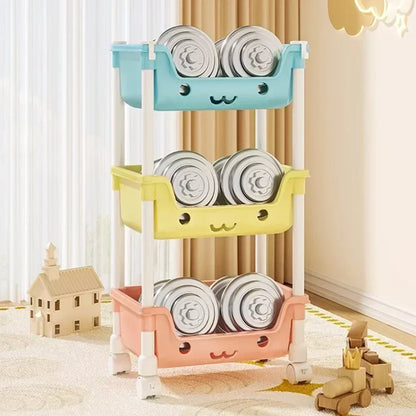 Toy Storage Trolley Bookshelf Snack Rack For Children Storage Organizer Bathroom Accessories Closet Organizer Kitchen Storage Leedoar