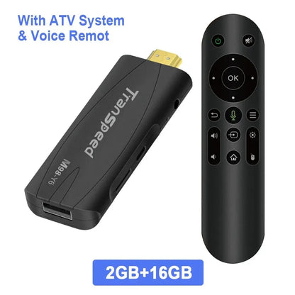 Transpeed TV Stick Android 13 ATV With TV App 4K 3D TV Box 2.4G&5G Voice Assistant Control Leedoar