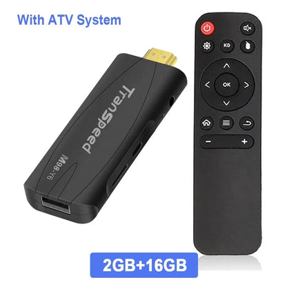 Transpeed TV Stick Android 13 ATV With TV App 4K 3D TV Box 2.4G&5G Voice Assistant Control Leedoar