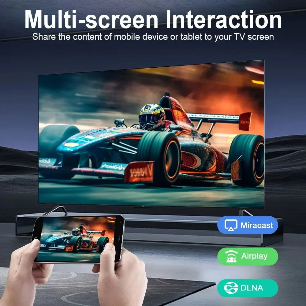 Transpeed TV Stick Android 13 ATV With TV App 4K 3D TV Box 2.4G&5G Voice Assistant Control Leedoar