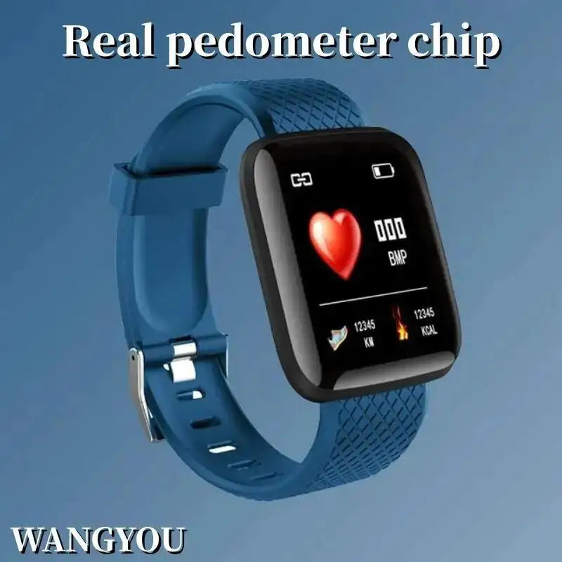 Reloj inteligente con chip podómetro auténtico y conexión multifuncional Reloj inteligente adecuado para hombres y mujeres y iOS Android 