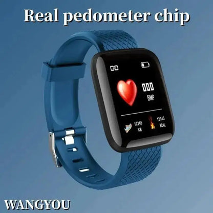 Reloj inteligente con chip podómetro auténtico y conexión multifuncional Reloj inteligente adecuado para hombres y mujeres y iOS Android 