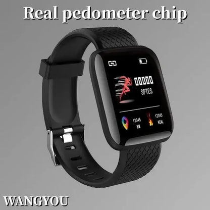 Reloj inteligente con chip podómetro auténtico y conexión multifuncional Reloj inteligente adecuado para hombres y mujeres y iOS Android 