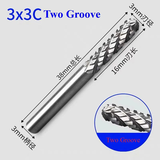 Tungsten Carbide Rotary File hard alloy rotary bur Drill Bit engraving cutter 3mm shank Grinding Head