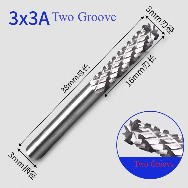 Tungsten Carbide Rotary File hard alloy rotary bur Drill Bit engraving cutter 3mm shank Grinding Head