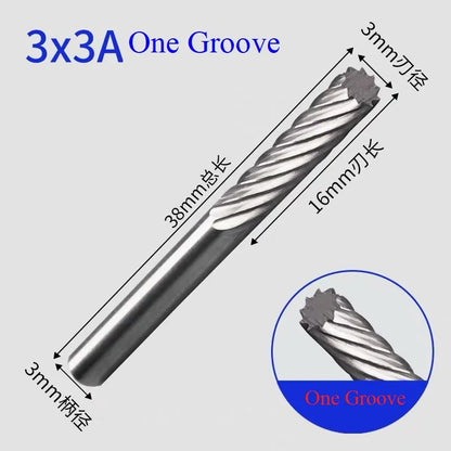 Tungsten Carbide Rotary File hard alloy rotary bur Drill Bit engraving cutter 3mm shank Grinding Head Leedoar