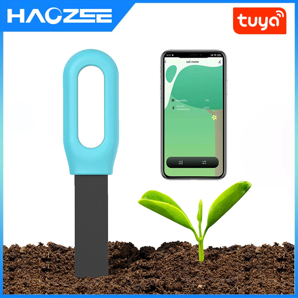 Medidor de temperatura y humedad del suelo inteligente Tuya con Bluetooth, termohigrómetro, detector de riego para automatización del jardín