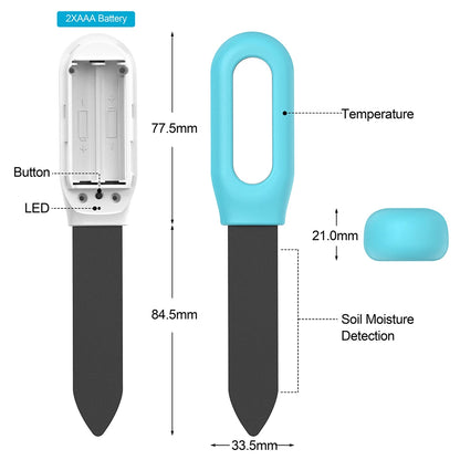 Medidor de temperatura y humedad del suelo inteligente Tuya con Bluetooth, termohigrómetro, detector de riego para automatización del jardín