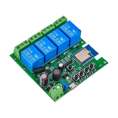 Tuya Smart Wifi Motor Switch Module 5V 12V 32V 220V RF 433 Radio Remote Control 4 Channels Inching Relay for Alexa Google Home Leedoar