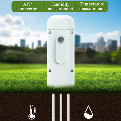 Tuya Smart Zigbee Soil Tester Medidor de Temperatura e Umidade Termohigrômetro à Prova D'água Detector de Irrigação para Automação de Jardim