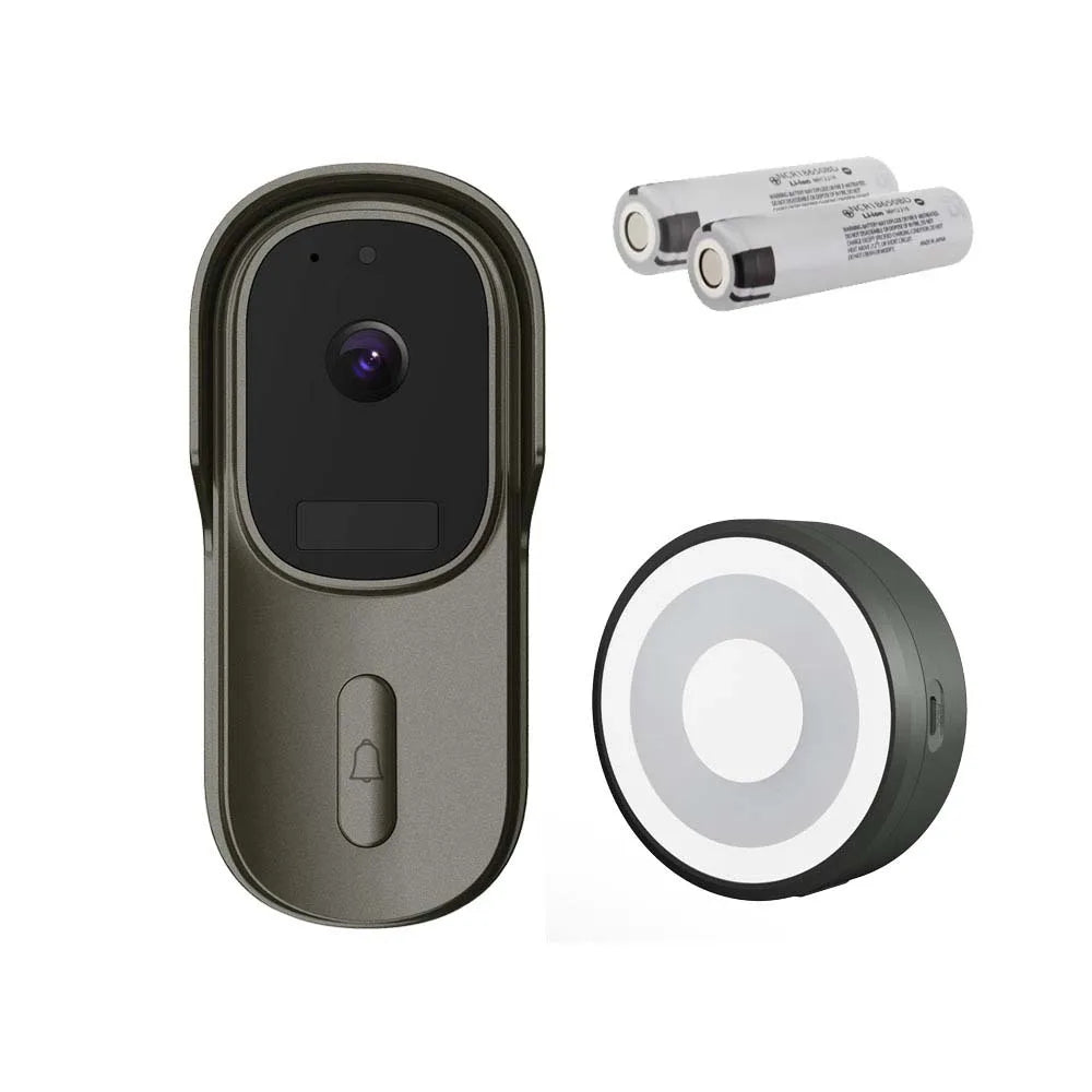 Tuya Video Doorbell WiFi Wireless Wired Door Bell 12-24V AC/DC Battery Powered 1080P 2MP Waterproof with Alexa Camera Leedoar