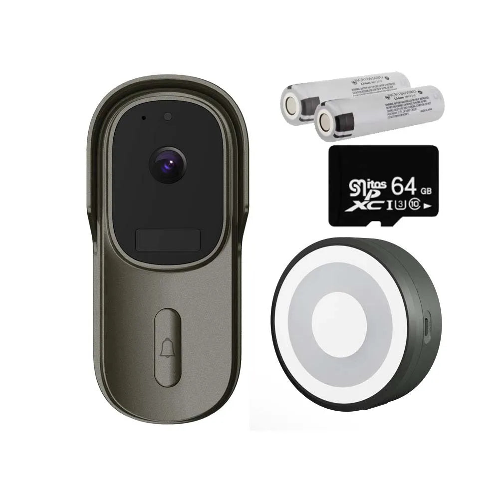 Tuya Video Doorbell WiFi Wireless Wired Door Bell 12-24V AC/DC Battery Powered 1080P 2MP Waterproof with Alexa Camera Leedoar