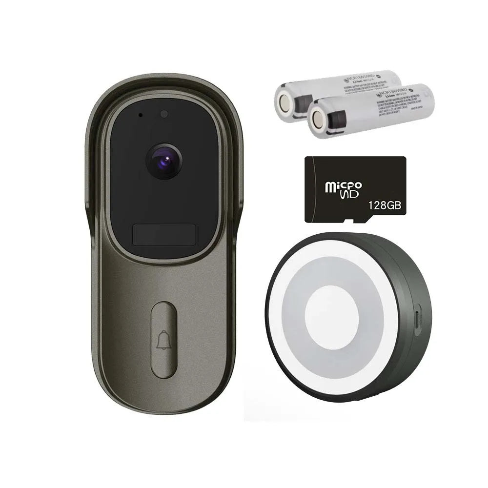 Tuya Video Doorbell WiFi Wireless Wired Door Bell 12-24V AC/DC Battery Powered 1080P 2MP Waterproof with Alexa Camera Leedoar